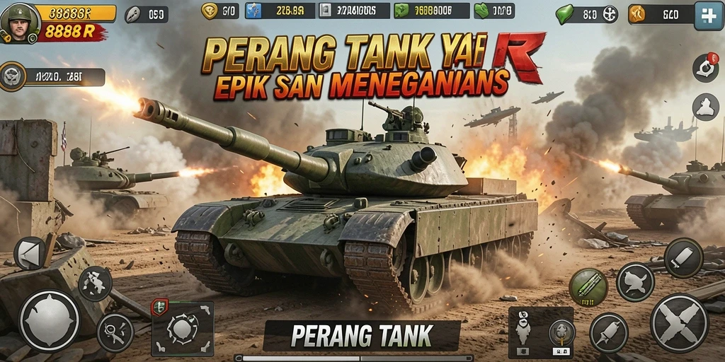 Tampilan antarmuka game Perang Tank yang menarik dan mudah digunakan.