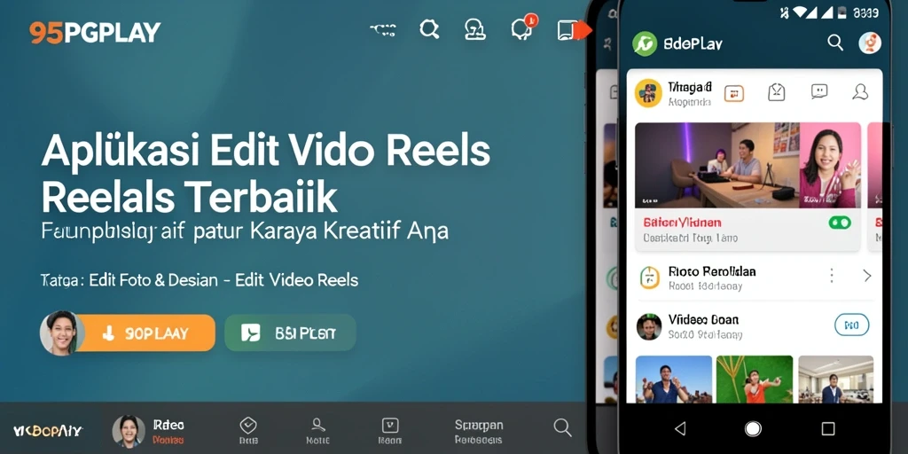 Antarmuka intuitif 95PGPLAY untuk Edit Video Reels yang menarik dan mudah digunakan.