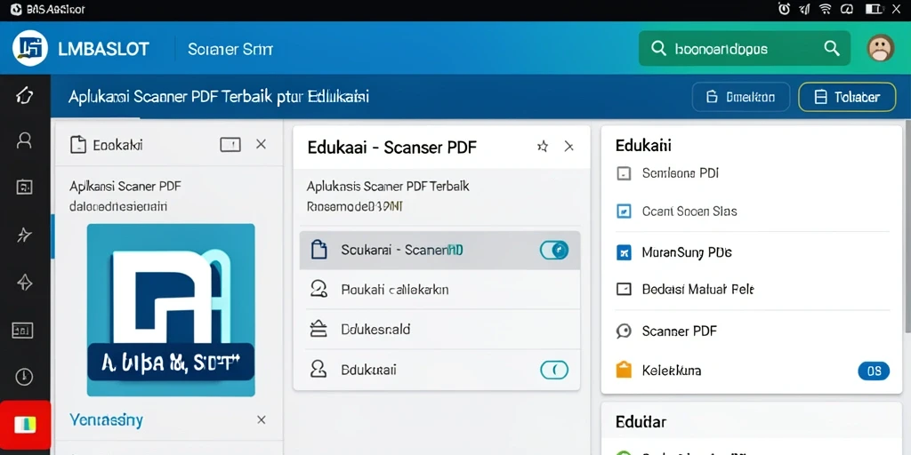 Antarmuka LMBASLOT yang sederhana dan fungsional dalam pemindaian PDF.