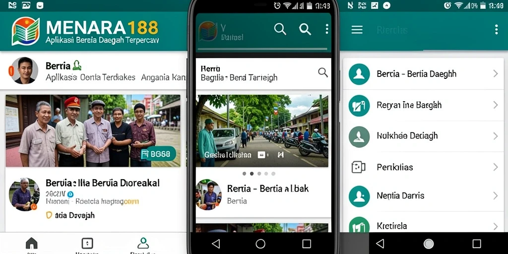 Tampilan antarmuka aplikasi MENARA188 yang menarik dan informatif.