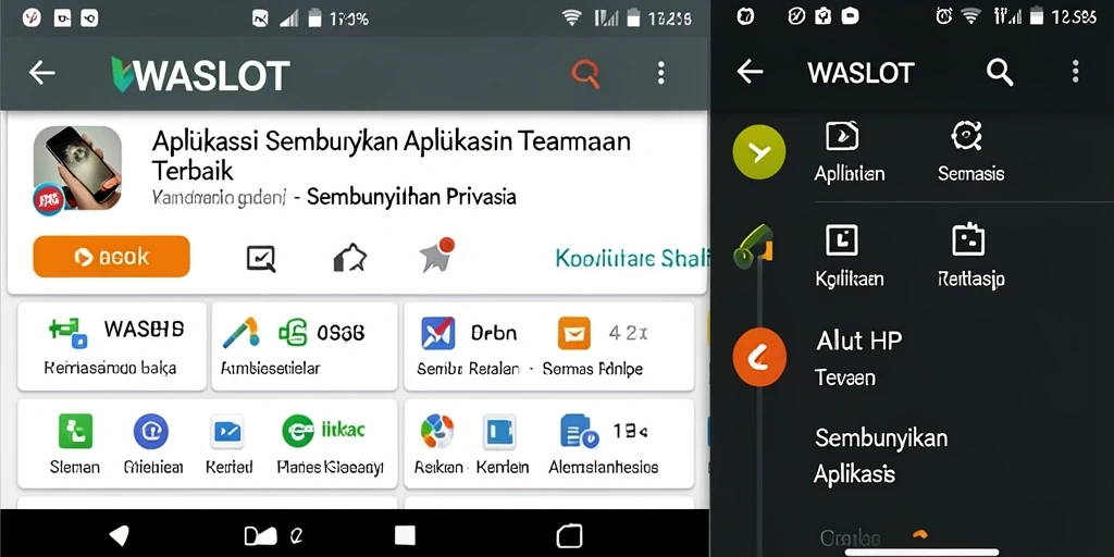 Tampilan antarmuka sederhana dan fungsional dari aplikasi WASLOT.
