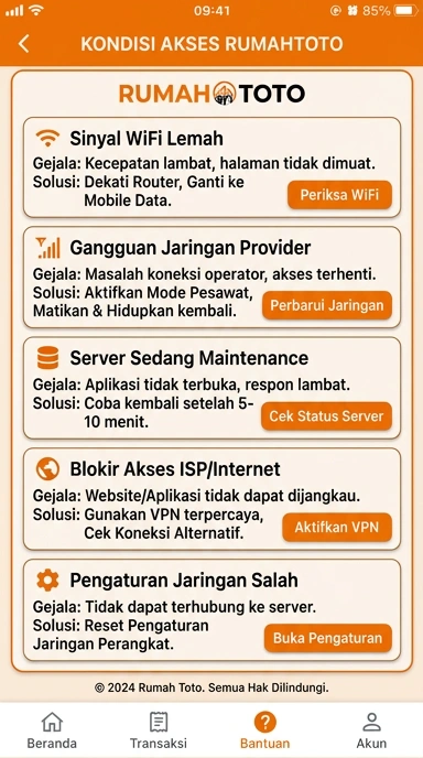 Tampilan link alternatif rumahtoto