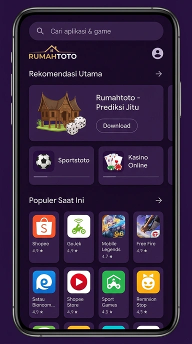 Tampilan katalog aplikasi rumahtoto